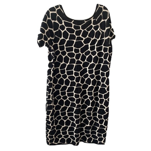 Talbots Womens Plus Size 1X Multicolor Print Rayon Wool Blend Sweater Dress - Picture 3 of 6